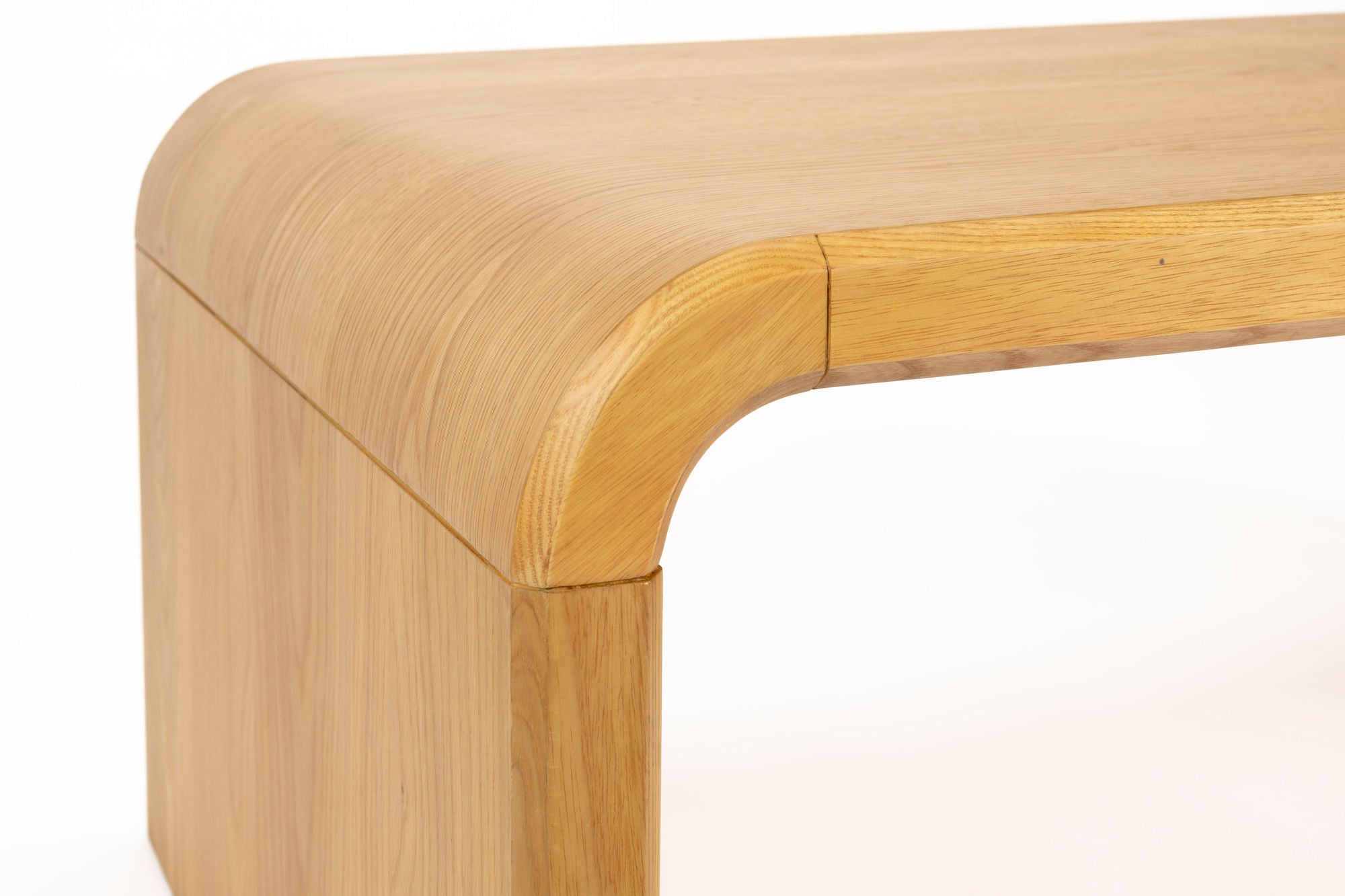 Zuiver Brave Curved Natural Oak Wood Coffee Table